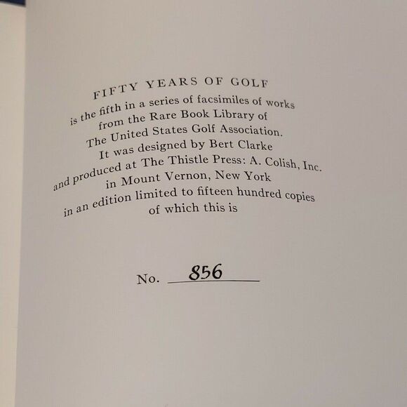 Fifty Years of Golf Book by Horace G. Hutchinson Vintage Ltd Ed Book HC w Case - Picture 12 of 12